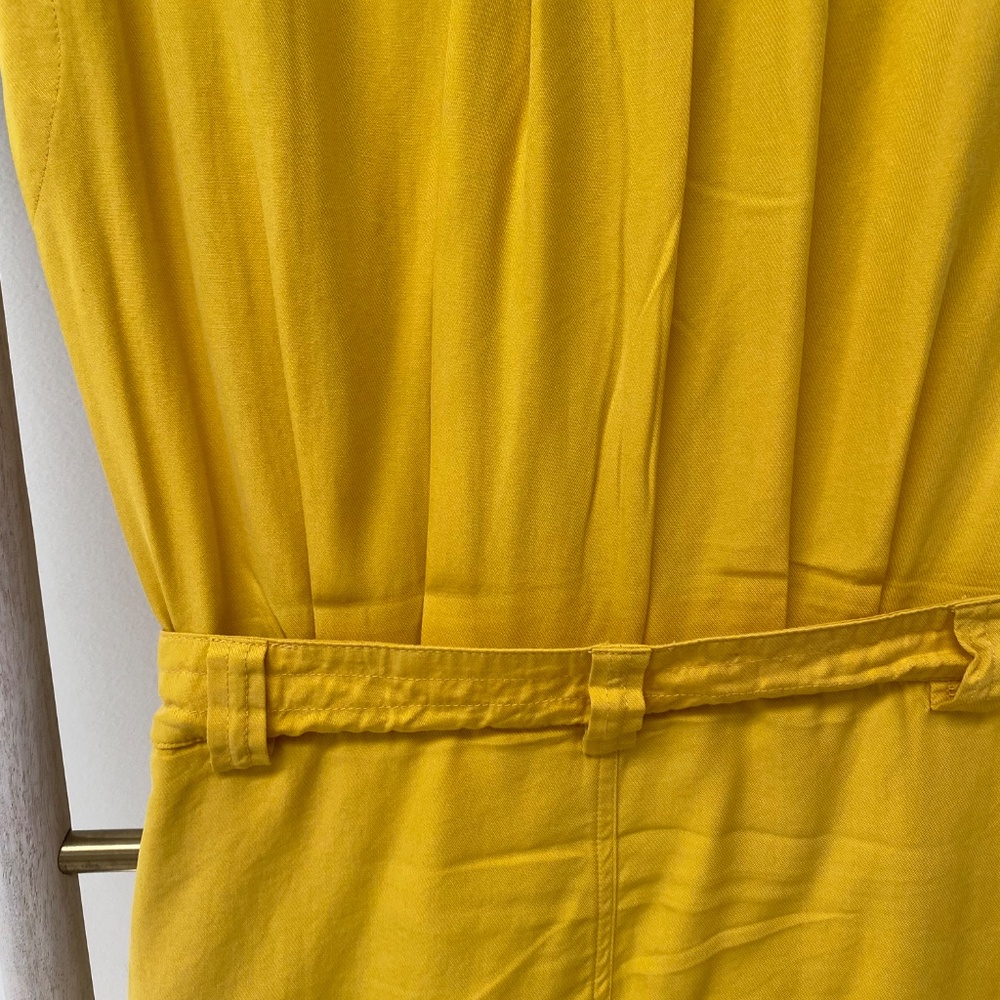 Diesel Mustard Sleeveless D-Giuditta Tie-Front Casual Rocker Dress Size XS Italy - Picture 5 of 16